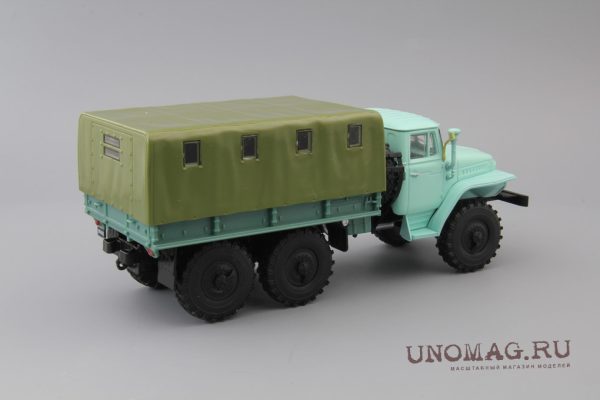 Ural-375D xe tải thùng bạt xanh - Hình ảnh 5